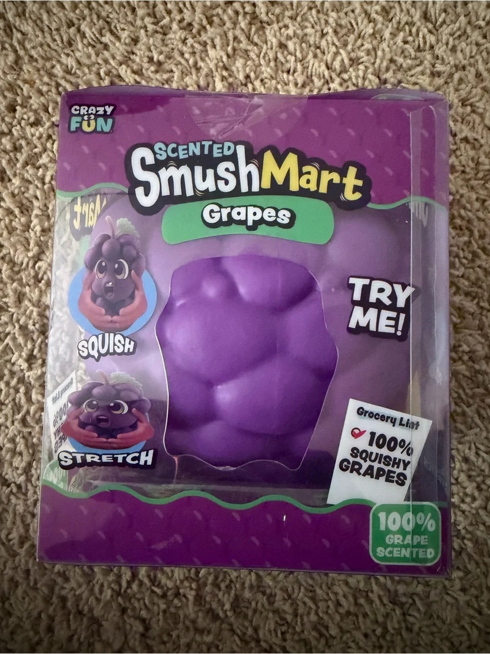 Scented SmushMart Grapes Squishy Toy - Purple